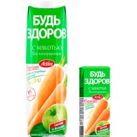 Нектар "Будь здоров" яблочно-морковный с мякотью 1л*12